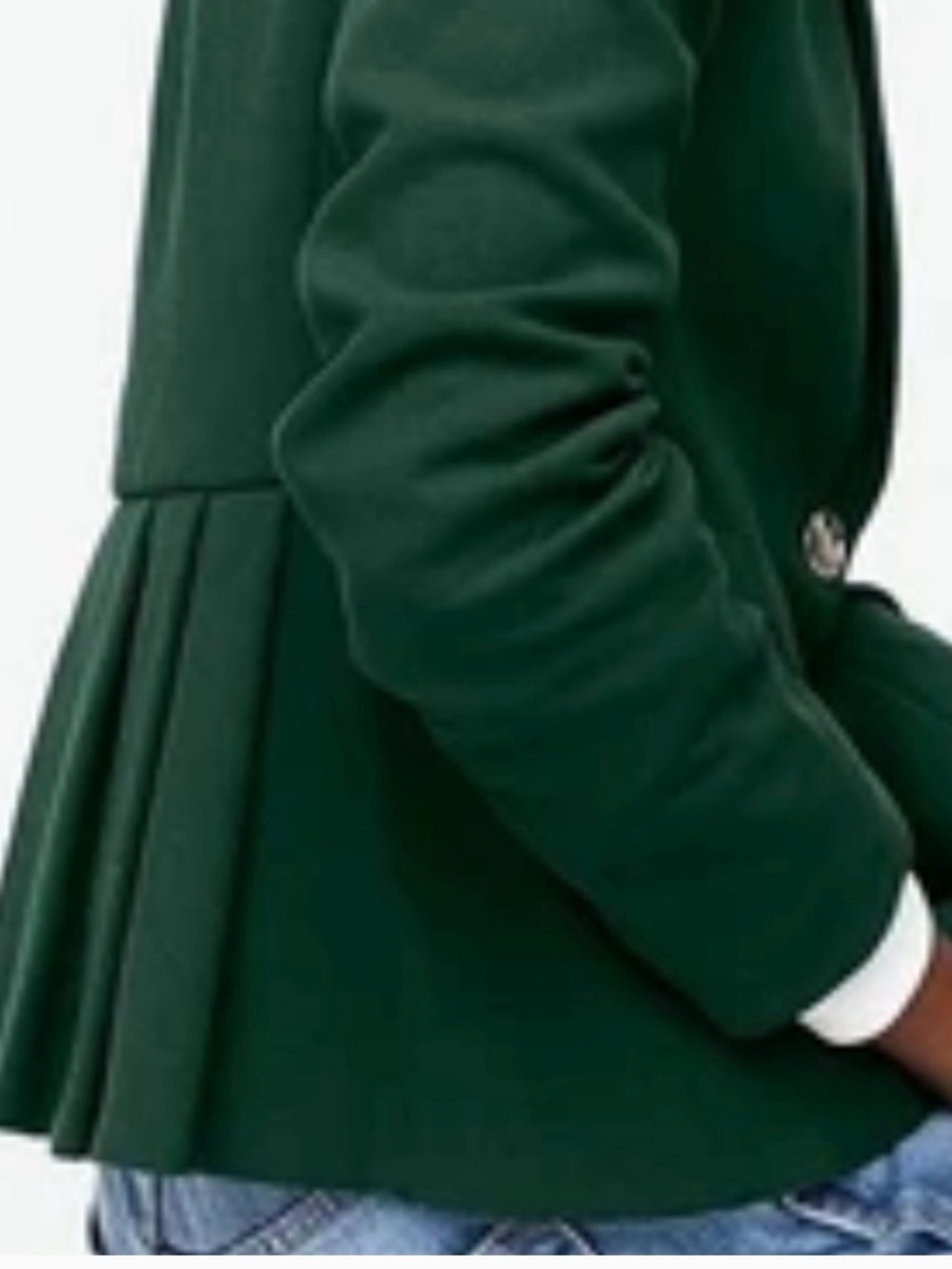 J. Crew Mayfair Forest Green Women's Single-Button Blazer